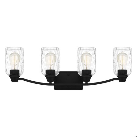 Quoizel Acacia 4-Light Matte Black Bath Light ACA8627MBK